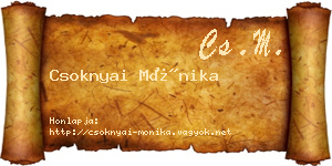 Csoknyai Mónika névjegykártya