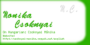 monika csoknyai business card